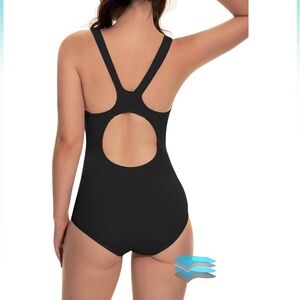 Beautikini Period Swimwear S black Leakproof Racerback Sporty UPF 50 sliming